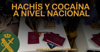 Desarticulada red de narcotráfico: 31 detenidos y 600 kg de hachís incautados en operación de la Guardia Civil