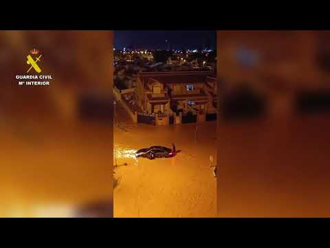 Rescate en Murcia: La Guardia Civil Interviene en San Javier por Temporal y Vehículos Atrapados
