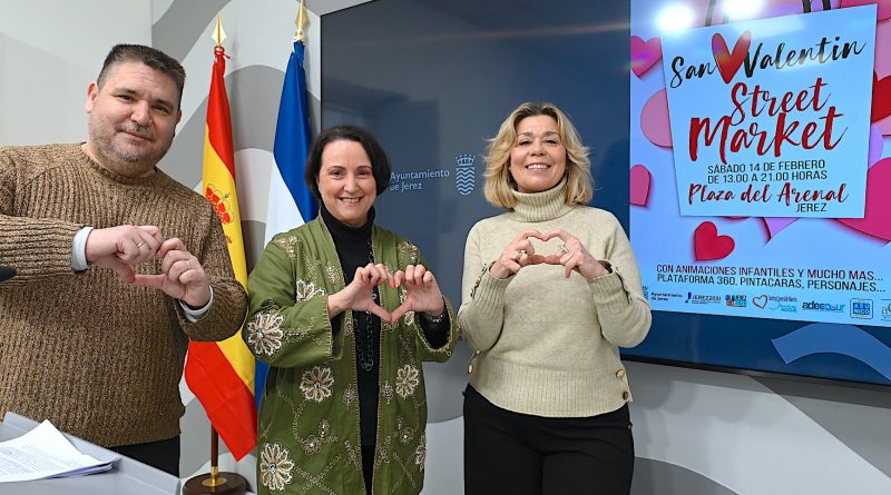 Jerez Impulsa el Comercio Local con la Primera Edición del ‘San Valentín Street Market’ en la Plaza del Arenal